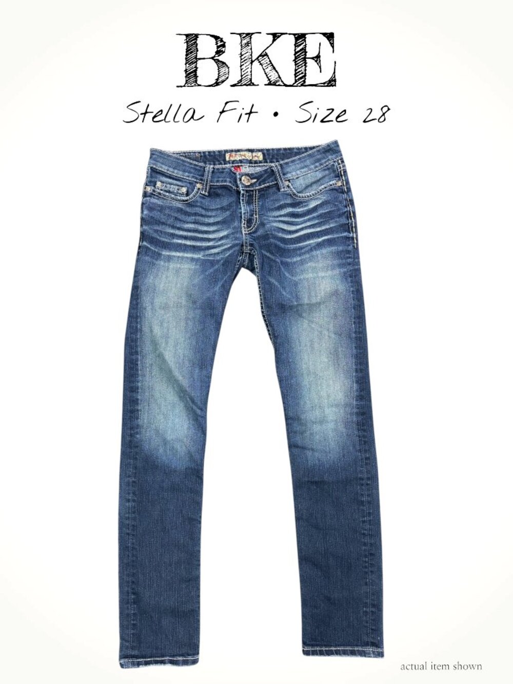 BKE Stella Skinny Jeans Dark Wash Stretch Denim Size 28